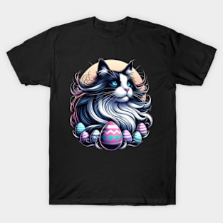 Majestic Tuxedo Easter Anime Retro cat T-Shirt